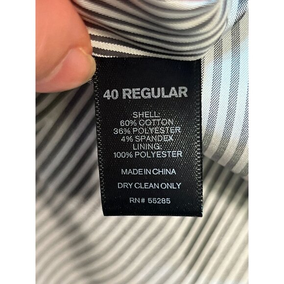 Express Men's Fitted Preppy Photographer Sport Blazer Coat Size 40R Navy - Picture 10 of 13